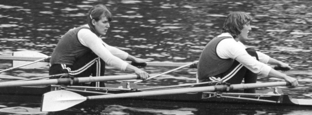 Sue McNuff and Astrid Ayling in a double scull